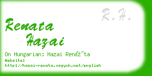renata hazai business card
